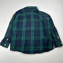 Load image into Gallery viewer, Boys H&amp;M, checked cotton long sleeve shirt, poppers, GUC, size 2,  