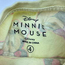 Load image into Gallery viewer, Girls Disney, Minnie Mouse cotton tee / top, FUC, size 4,  