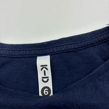 Load image into Gallery viewer, Girls KID, navy cotton tee / top, FUC, size 6,  