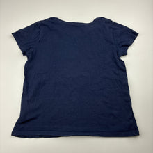 Load image into Gallery viewer, Girls KID, navy cotton tee / top, FUC, size 6,  