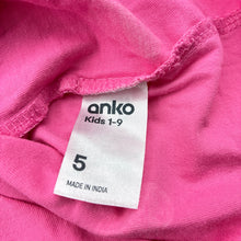 Load image into Gallery viewer, Girls Anko, pink cotton tee / top, GUC, size 5,  