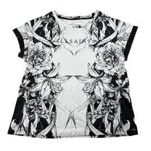 Load image into Gallery viewer, Girls SMALLSAINTS, floral cotton tee / top, wash fade, FUC, size 9-10,  