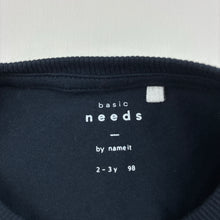 Load image into Gallery viewer, Unisex Name It, navy stretchy tee / top, EUC, size 2-3,  