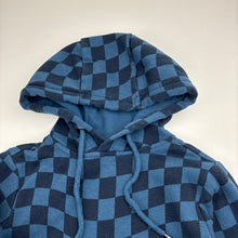 Load image into Gallery viewer, Boys MAC + Ellie, blue check fleece lined hoodie sweater, FUC, size 3,  