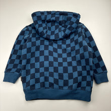 Load image into Gallery viewer, Boys MAC + Ellie, blue check fleece lined hoodie sweater, FUC, size 3,  