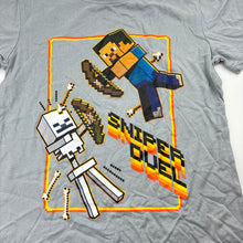 Load image into Gallery viewer, Boys Mojang, Minecraft grey cotton tee / top, GUC, size 8,  