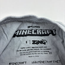 Load image into Gallery viewer, Boys Mojang, Minecraft grey cotton tee / top, GUC, size 8,  