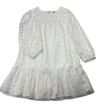 Load image into Gallery viewer, Girls Kids &amp; Co, lined lightweight long sleeve dress, hearts, GUC, size 5, L: 59cm