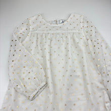 Load image into Gallery viewer, Girls Kids &amp; Co, lined lightweight long sleeve dress, hearts, GUC, size 5, L: 59cm