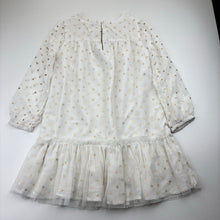 Load image into Gallery viewer, Girls Kids &amp; Co, lined lightweight long sleeve dress, hearts, GUC, size 5, L: 59cm