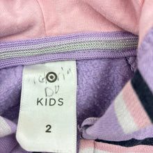 Load image into Gallery viewer, Girls Target, fleece lined zip hoodie sweater, FUC, size 2,  