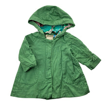 Load image into Gallery viewer, Girls Lily &amp; Dan, green jacket / coat, detachable hood, EUC, size 1,  