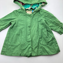 Load image into Gallery viewer, Girls Lily &amp; Dan, green jacket / coat, detachable hood, EUC, size 1,  