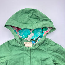 Load image into Gallery viewer, Girls Lily &amp; Dan, green jacket / coat, detachable hood, EUC, size 1,  