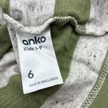Load image into Gallery viewer, Boys Anko, striped cotton tee / top, FUC, size 6,  