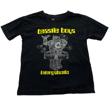 Load image into Gallery viewer, Boys BEASTIE BOYS, black cotton tee / top, cracked print, FUC, size 5,  