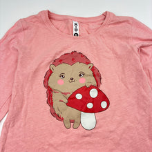 Load image into Gallery viewer, Girls KID, cotton long sleeve tee / top, hedgehog, GUC, size 6,  