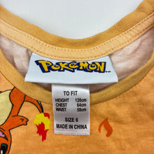 Load image into Gallery viewer, Unisex Nintendo, Pokemon Charmander cotton tee / top, , GUC, size 6,  