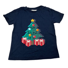 Load image into Gallery viewer, Unisex GIFTORIUM, navy cotton Christmas tee / top, EUC, size 5,  