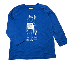 Load image into Gallery viewer, Boys Lily &amp; Dan, blue soft feel cotton long sleeve top, EUC, size 4,  