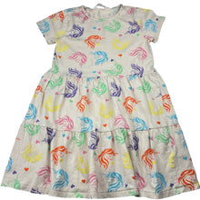 Load image into Gallery viewer, Girls H&amp;M, cotton short sleeve dress, unicorns, light marks on front, FUC, size 9-10, L: 67cm