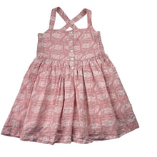 Load image into Gallery viewer, Girls Lacey Lane, Vegemite lined cotton summer dress, light marks, FUC, size 5, L: 57cm