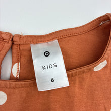 Load image into Gallery viewer, Girls Target, cotton short sleeve dress, GUC, size 6, L: 58cm
