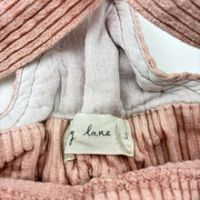 Load image into Gallery viewer, Girls Lacey Lane, chunky corduroy cotton overalls / shortalls, FUC, size 3,  