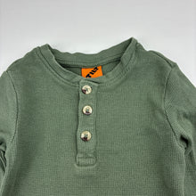 Load image into Gallery viewer, Boys Tilt, khaki waffle cotton henley top, FUC, size 5,  