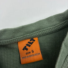Load image into Gallery viewer, Boys Tilt, khaki waffle cotton henley top, FUC, size 5,  