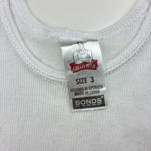 Load image into Gallery viewer, Boys Bonds, white cotton chesty singlet top, GUC, size 3,  