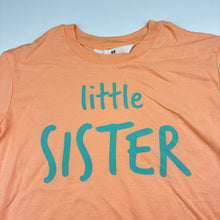 Load image into Gallery viewer, Girls H&amp;M, coral cotton tee / top, little sister, EUC, size 5-6,  