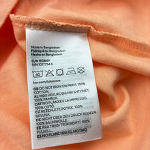 Load image into Gallery viewer, Girls H&amp;M, coral cotton tee / top, little sister, EUC, size 5-6,  