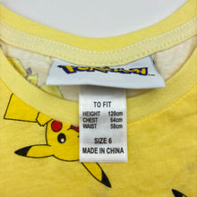 Load image into Gallery viewer, Unisex Nintendo, Pokemon Pikachu cotton tee / top, EUC, size 6,  