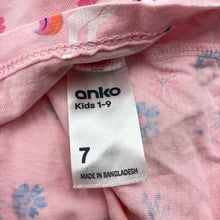 Load image into Gallery viewer, Girls Anko, cotton tee / top, unicorns, FUC, size 7,  