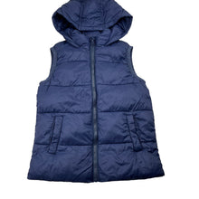 Load image into Gallery viewer, Boys Cotton On, navy hooded puffer vest / jacket, GUC, size 3-4,  