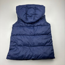 Load image into Gallery viewer, Boys Cotton On, navy hooded puffer vest / jacket, GUC, size 3-4,  