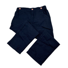 Load image into Gallery viewer, Boys SHEIN, navy lightweight cotton pants, elasticated, Inside leg: 39cm, EUC, size 6,  