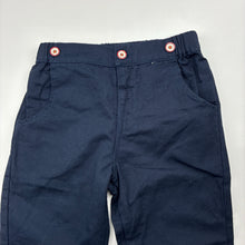 Load image into Gallery viewer, Boys SHEIN, navy lightweight cotton pants, elasticated, Inside leg: 39cm, EUC, size 6,  