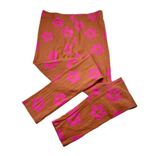 Load image into Gallery viewer, Girls KID, ribbed floral leggings, Inside leg: 50cm, EUC, size 7,  