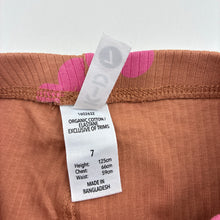 Load image into Gallery viewer, Girls KID, ribbed floral leggings, Inside leg: 50cm, EUC, size 7,  
