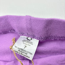 Load image into Gallery viewer, Girls Favourites, Aust cotton blend leggings, Inside leg: 49cm, NEW, size 7,  