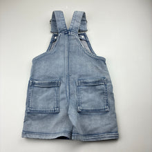 Load image into Gallery viewer, Unisex Anko, stretch knit denim overalls / shortalls, GUC, size 2,  