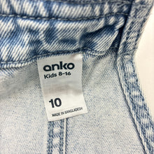 Load image into Gallery viewer, Girls Anko, blue denim overalls / shortalls, GUC, size 10,  