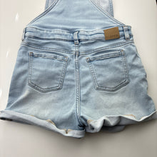 Load image into Gallery viewer, Girls Target, knit stretch denim overalls / shortalls, FUC, size 8,  