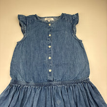 Load image into Gallery viewer, Girls GALERIES LAFAYETTE, blue denim casual dress, FUC, size 6, L: 60cm