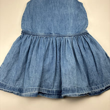 Load image into Gallery viewer, Girls GALERIES LAFAYETTE, blue denim casual dress, FUC, size 6, L: 60cm