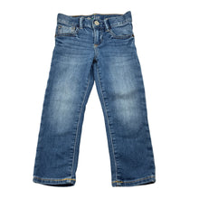 Load image into Gallery viewer, Boys GAP, soft feel knit denim jeans, adjustable, Inside leg: 36cm, GUC, size 3,  