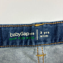 Load image into Gallery viewer, Boys GAP, soft feel knit denim jeans, adjustable, Inside leg: 36cm, GUC, size 3,  