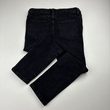 Load image into Gallery viewer, Girls Witchery, black stretch denim jeans, adjustable, Inside leg: 45cm, GUC, size 7,  